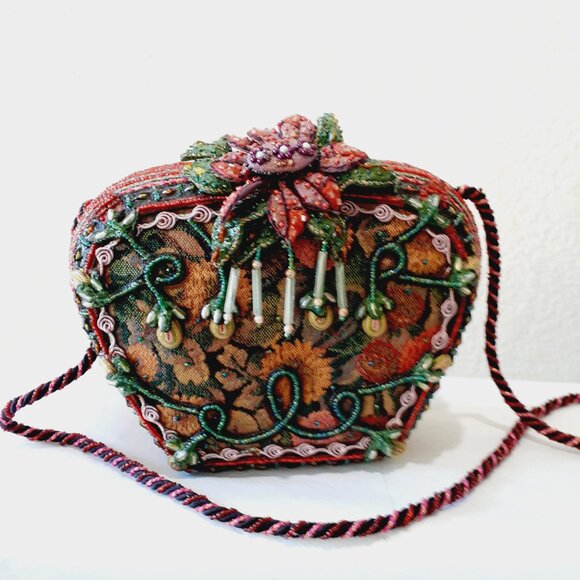 Mary Francis Tapestry Beaded Crossbody - Picture 2 of 15